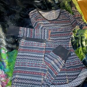 Old Navy Gray and Pink Pajama Set